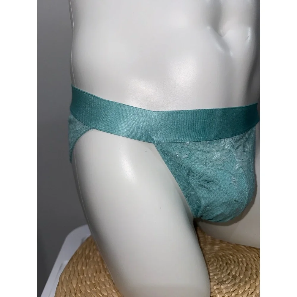 Cosabella Never Say Never Sports Brief Blu Capri Lace Underwear Size XL NEW